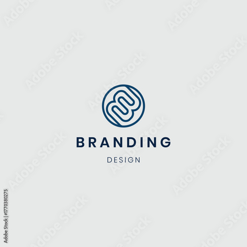 Abstract modern letter MB/BM logo template