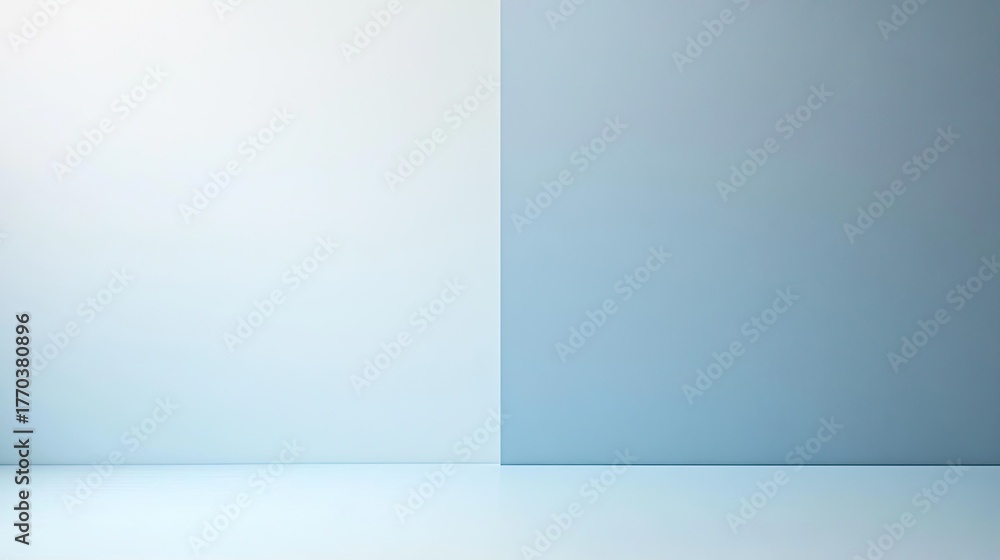Fototapeta premium Minimalist Blue Room Interior.