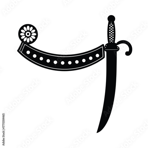 Ceremonial Omani Sword and Belt Vector