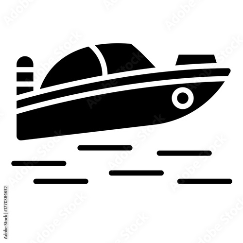 Motorboat Vector Icon