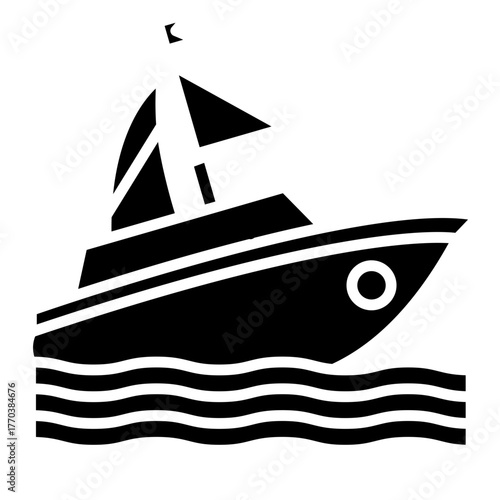 Motorboat Vector Icon