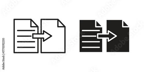Compare icon illustrations collection. editable stroke outline and flat style