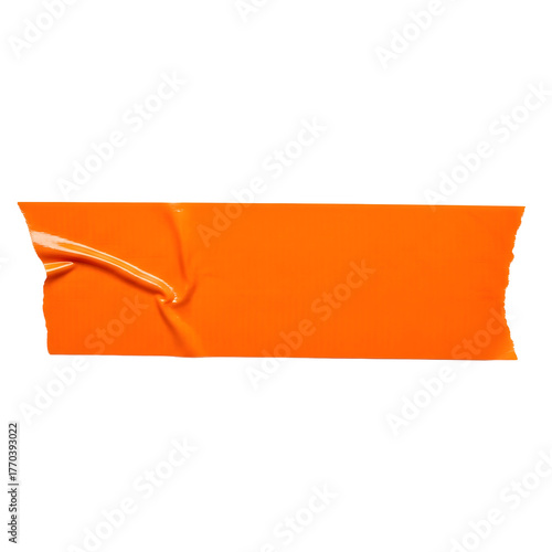 Orange tape strip isolated on transparent background