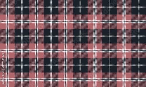 Seamless plaid pattern, pink, navy, white, for designing clothes, skirts, pants, shirts, dresses, in a modern classic style.