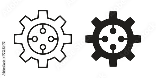ETL icon illustrations collection. editable stroke outline and flat style