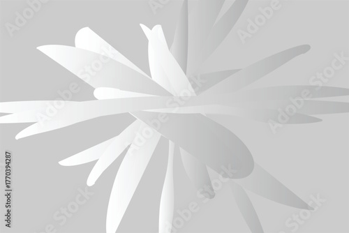 Ethereal White Abstract Radial Bloom Design