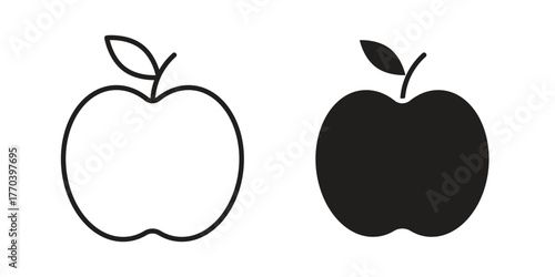 Plum icon illustrations collection. editable stroke outline and flat style