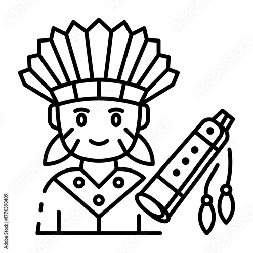 This Native American icon is suitable for Thanksgiving Day.