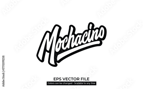 Stylish hand-lettered word Coffeeshop menu in bold modern script. Perfect for coffee shop branding, packaging, cafe logo, or typography design. Editable EPS vector file.