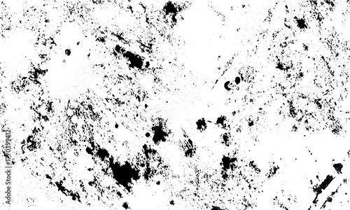 Monochrome grunge background with halftone dot effect. Dirty halftone texture with old worn distressed look