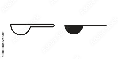 Scoop icon illustrations collection. editable stroke outline and flat style