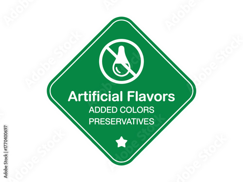 No artificial flavors added colors and preservatives product label symbol