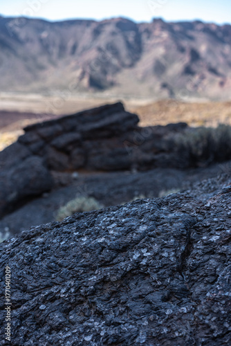 Obraz na płótnie Pahoehoe lava texture closeup