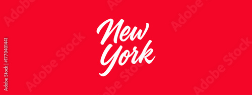 New York Hand Lettering Vector – Bold Cursive City Design