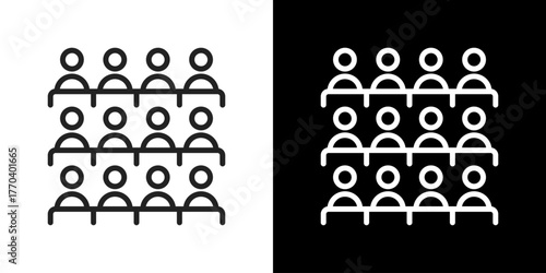 Audience Icon Line Vector Illustration