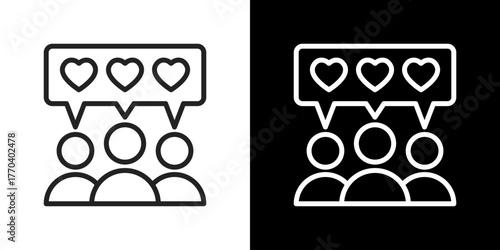 Subscriber Icon Line Vector Illustration