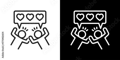 Fans Icon Line Vector Illustration