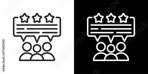 Testimonial Icon Line Vector Illustration