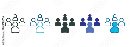 Team Icon Set Multiple Style Of