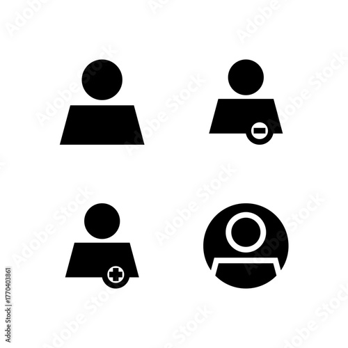 Essential UI Icon Set - User Profile and Account Management Elements