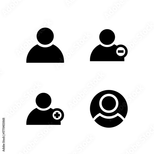 Essential UI Icon Set - User Profile and Account Management Elements