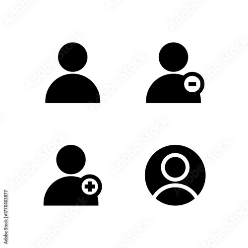 Essential UI Icon Set - User Profile and Account Management Elements