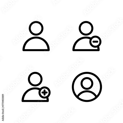 Essential UI Icon Set - User Profile and Account Management Elements