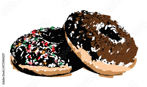 ドーナツのイラストレーション