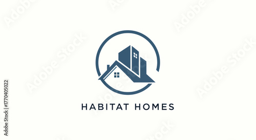 Habitat Homes Logo Design Depicting Real Estate and Property Development.