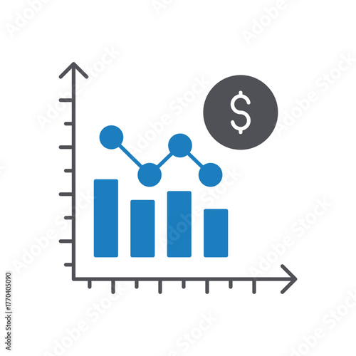 Finance Ratio Vector Icon which can easily modify or edit