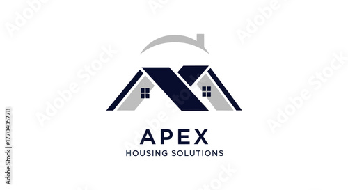 Apex Housing Solutions logo with stylized roof and typography.