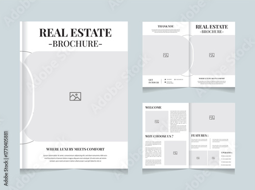 Real Estate Property Brochure Template | Modern Minimal Brochure | Elegant Real Estate Catalog Design