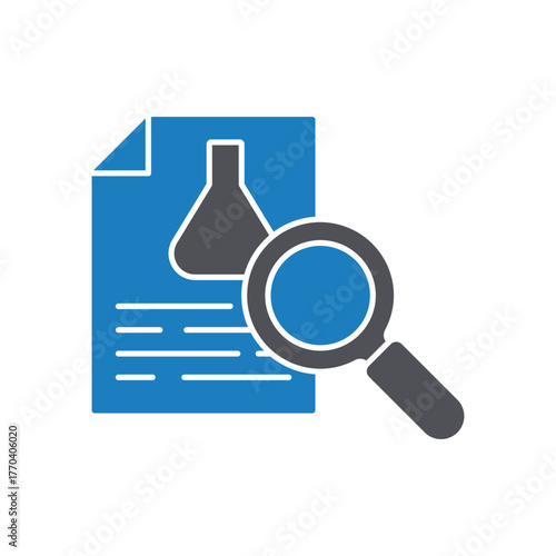 Chemical Report Vector Icon which can easily modify or edit