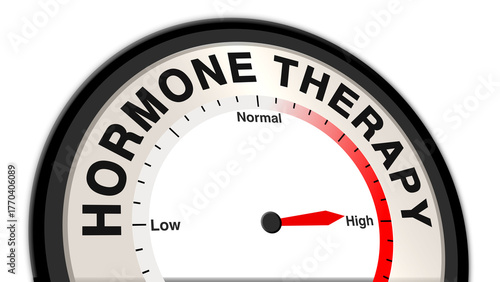 Tableau sur toile Hormone therapy at high intensity displayed on a barometer or tachometer, indica