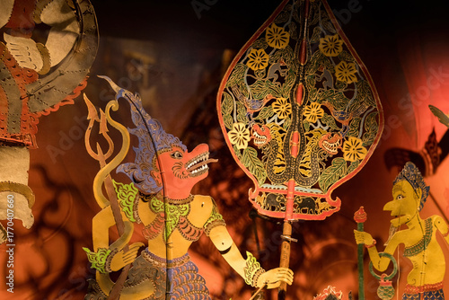 Photography Puppets for the traditional shadow theater in Muzium Etnologi Dunia Melayu in Ku