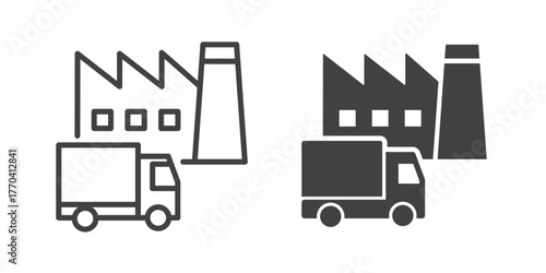 Manufacturing Icon. Line and glyph solid icon