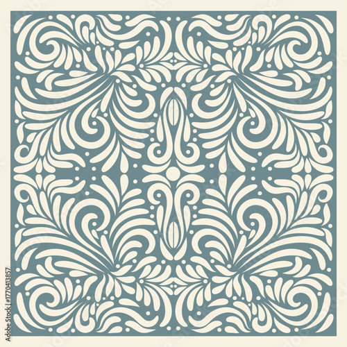 Laser cut with floral pattern, Ornamental template vector.