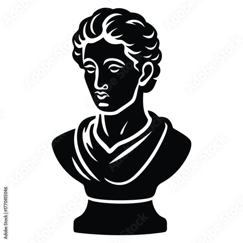 sculpture or bust icon vector icon on white backgr