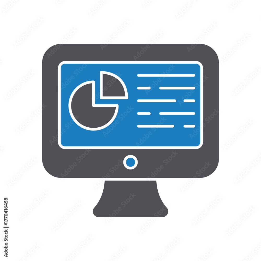 Web Statistics Vector Icon which can easily modify or edit