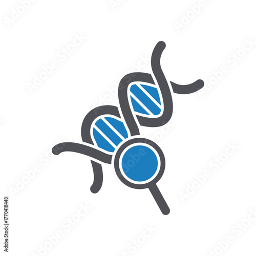 DNA Analysis Vector Icon which can easily modify or edit