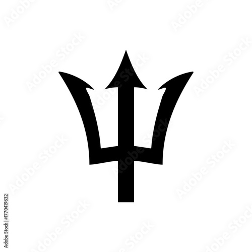 Barbadian Trident emblem. Barbados flag element