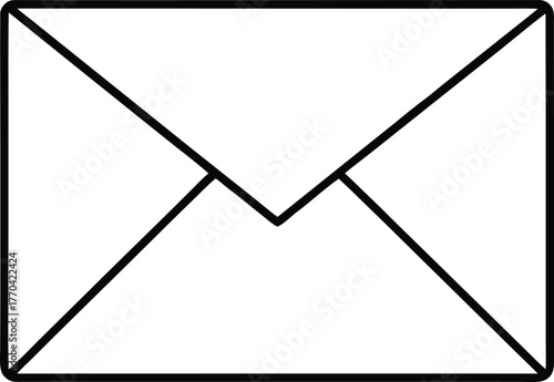 thin line envelope icon email communication.
