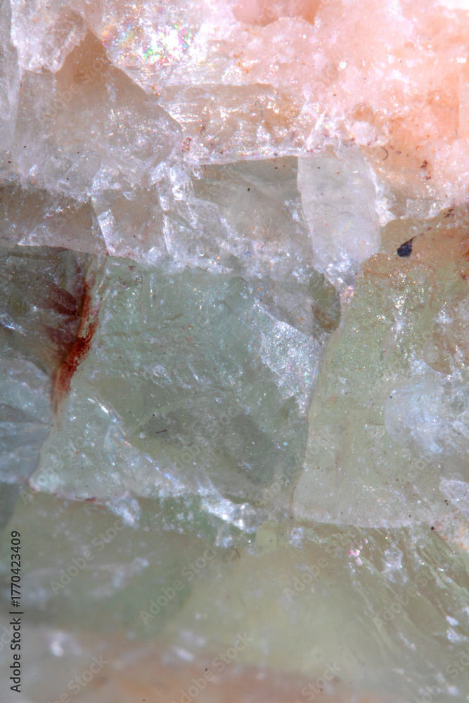 Fototapeta premium Close up of crystal shards healing quartz geological natural healing stone