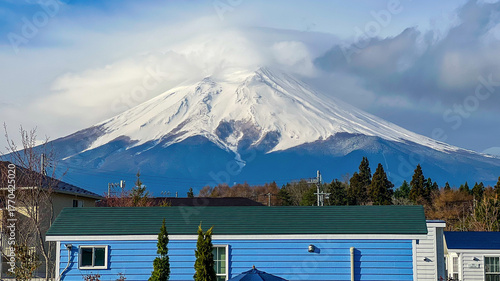 Winter scenery of Mount Fuji
