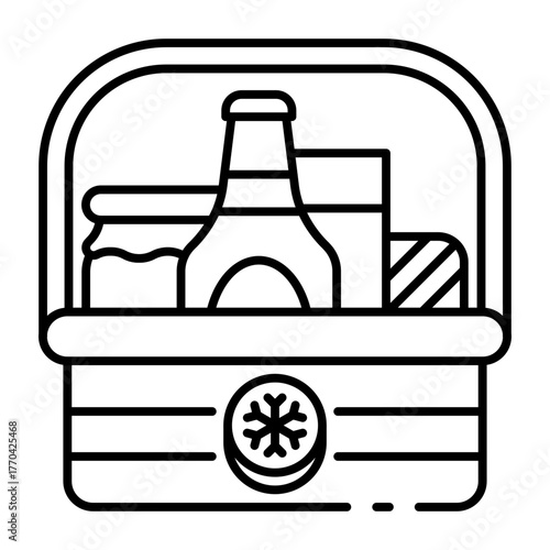 This Christmas Hamper icon is suitable for Christmas Party.