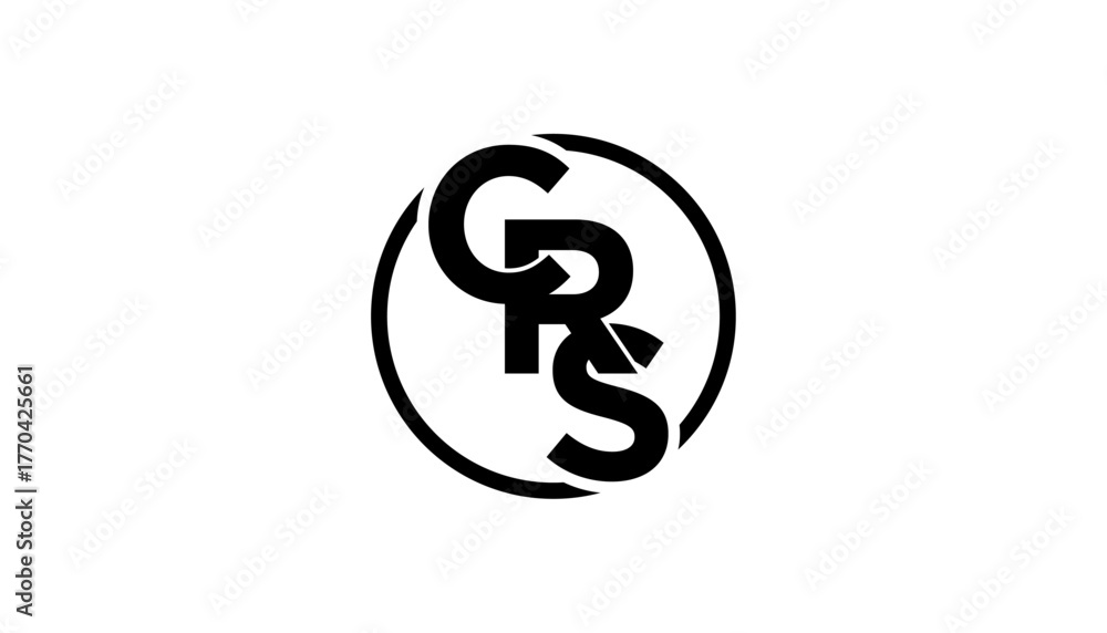 Fototapeta premium Modern Initial CRS Typographic Letter Logo Design Template
