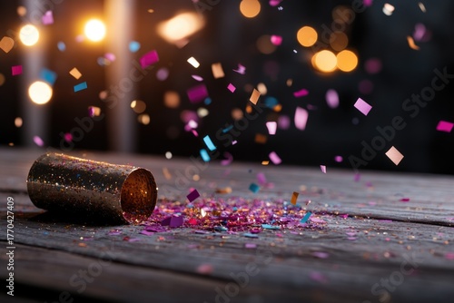 New Year's Eve party dazzled by falling confetti