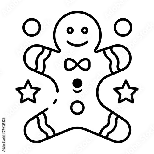 This Gingerbread icon is suitable for Christmas Party.