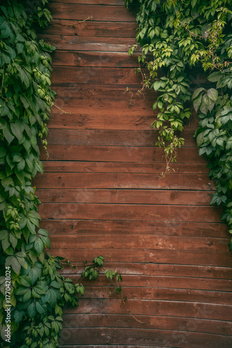 Background: Five-leafed Girl's Grape