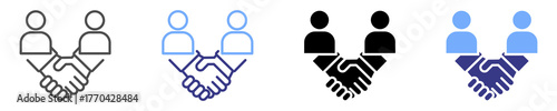 relationship icon set multiple style